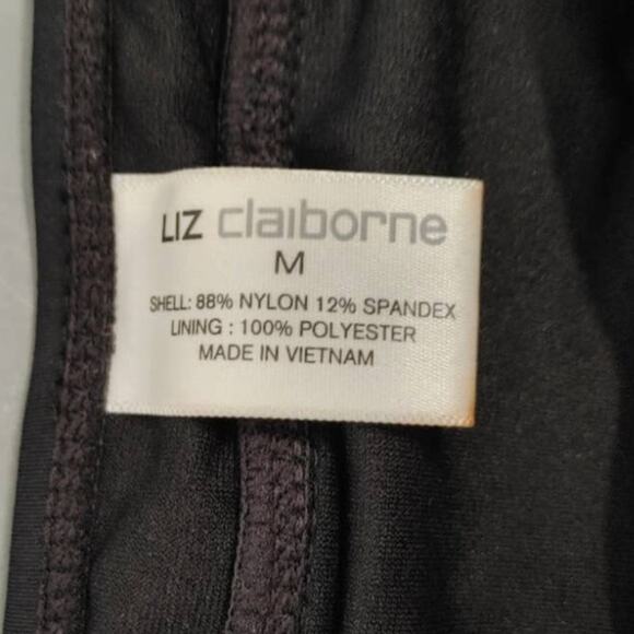 Liz Claiborne Swim Skirt Built In Black Medium - Picture 4 of 6